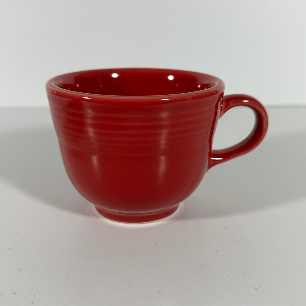 Fiesta Ware Scarlet Red Coffee Cup /Teacup Homer Laughlin C Handle Made in USA